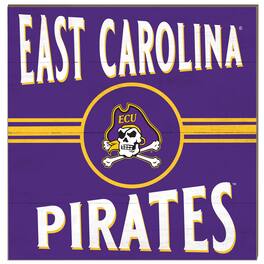 Jardine - ECU Pirates 10'' x 10'' Retro Team Sign - Purple