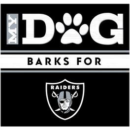 Imperial - Las Vegas Raiders 10" x 10.5" Dog Barks Wood Wall Art - Multicolor