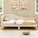 Alt View 4. Costway - Twin Size Upholstered Daybed Rivet-Tufted Platform Bed with Metal Legs - Beige.