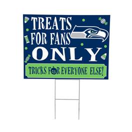Evergreen Enterprises - Seattle Seahawks 18" x 24" Halloween Treats Outdoor Yard Sign - Multicolor