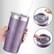 Angle. Zulay Kitchen - Zulay Kitchen 20oz Double Walled Insulated Tumbler with Lid and Straw - Purple Shimmer.