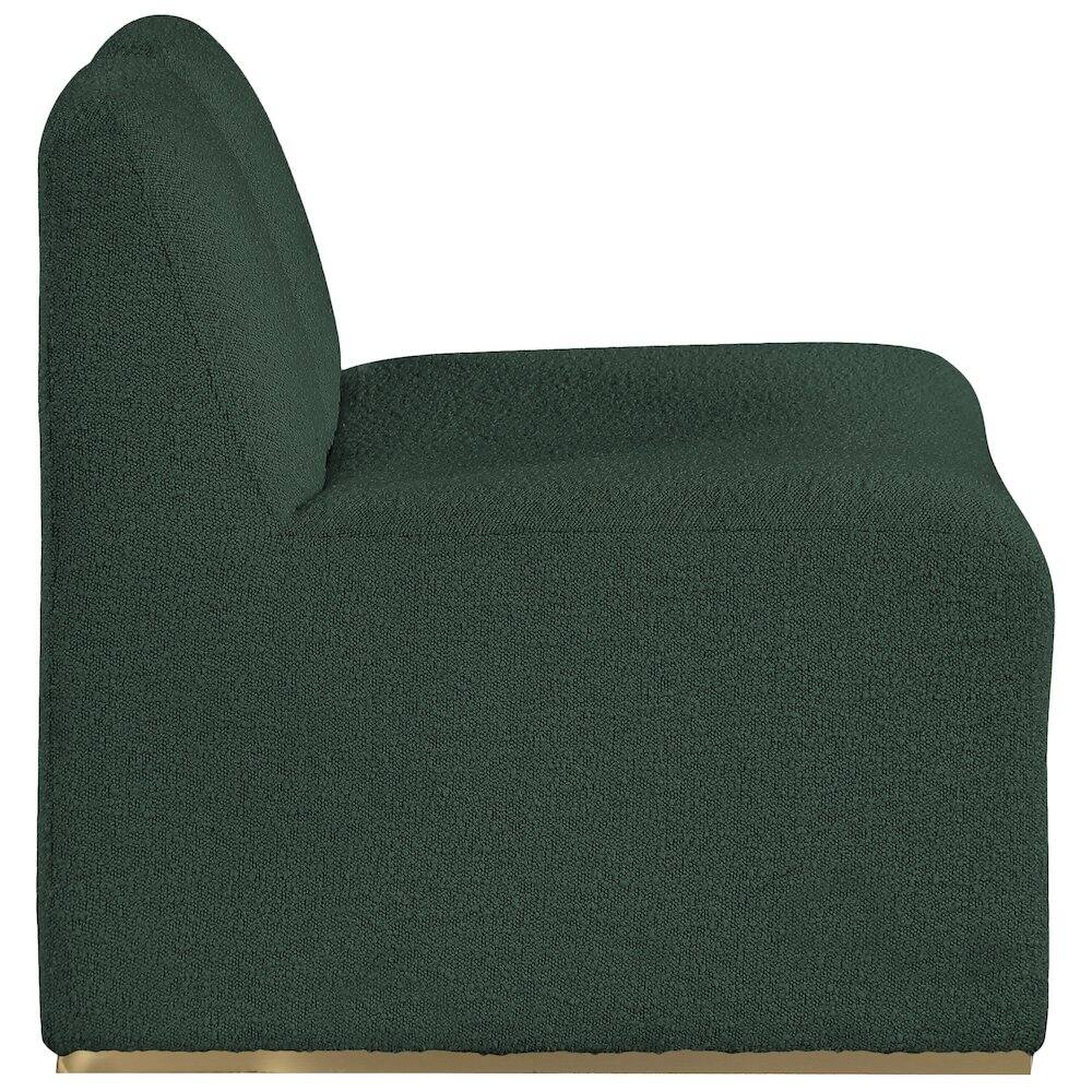Alt View 3. Meridian Furniture - Alta Green Boucle Fabric Accent Chair - Green.