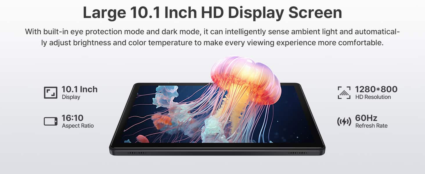 MEIZE Android 16 Tablet 10.1 Inch 2026 Newest, Tablet with 12GB