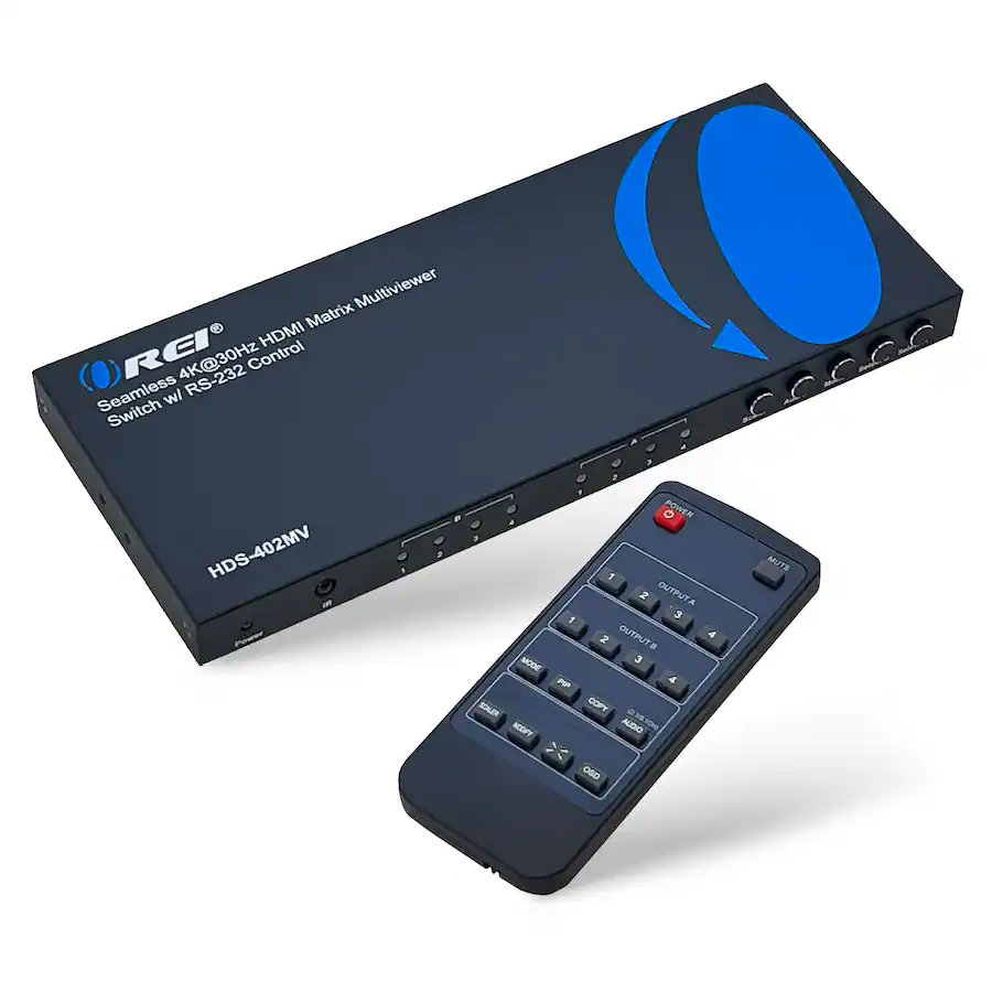 Orei 4K@30hz 4x2 HDMI™ Matrix (Seamless, Audio Extract, MultiView) HDS ...