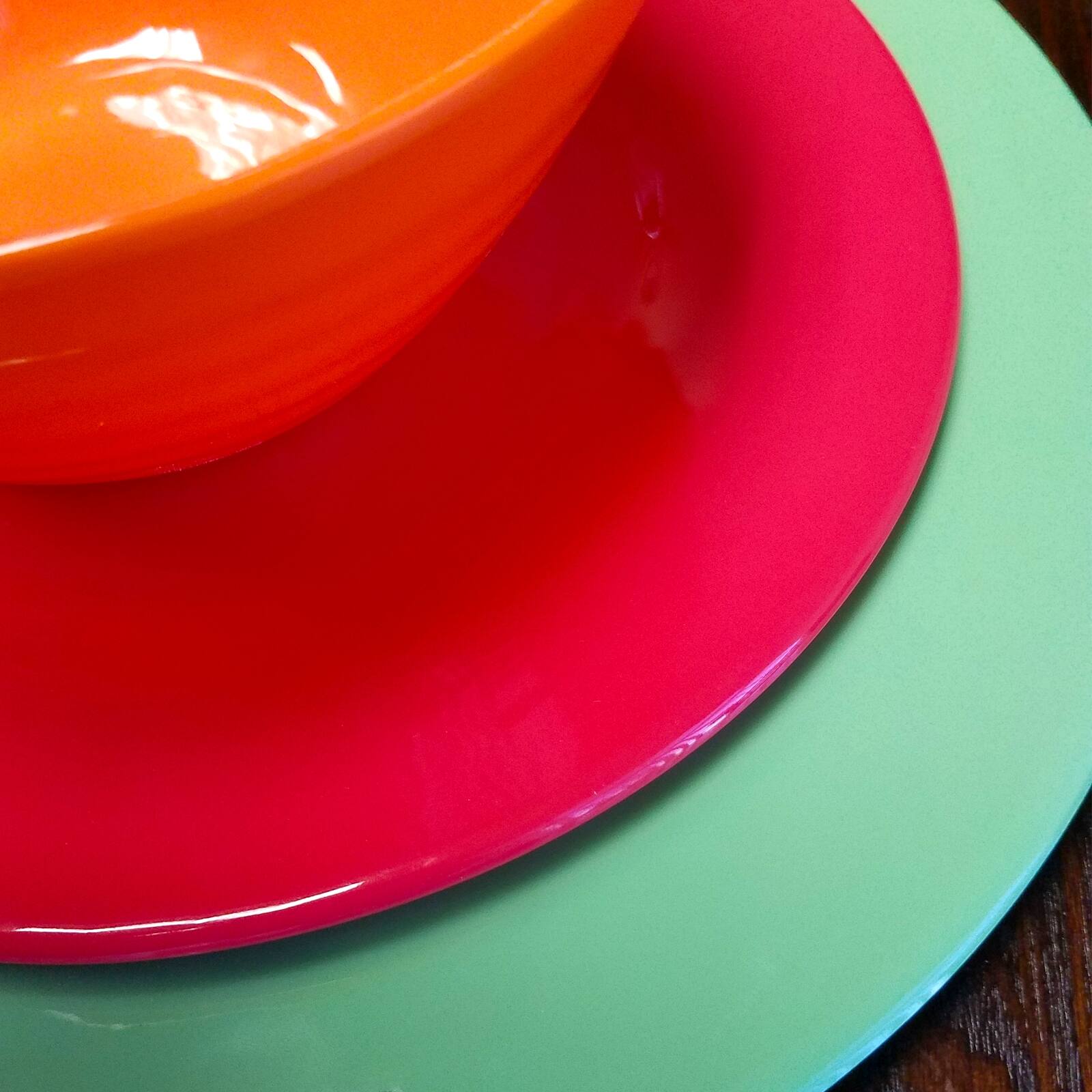 Alt View 3. Gibson - Gibson Brist 12 Piece Melamine Dinnerware Set in Assorted Colors - Assorted.