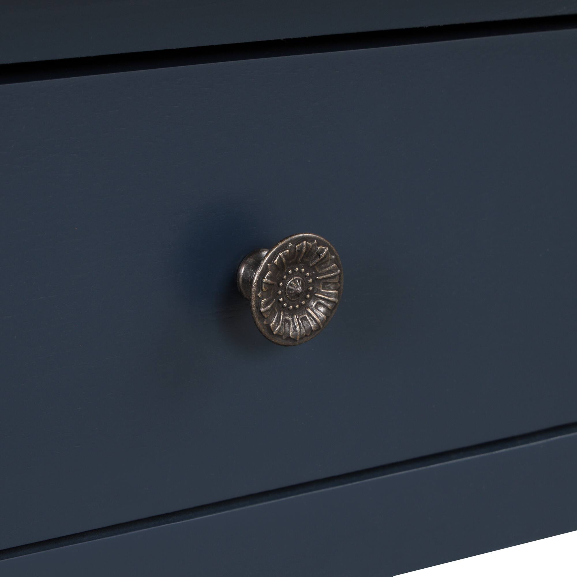 Alt View 9. GOODSILO - Solid Wood Console Table with Storage Drawers and Shelves for Entryway, Living Room, or Bedroom - Blue.