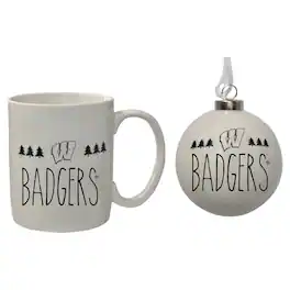 The Memory Company - Wisconsin Badgers Holiday Ornament & Mug Set - Multicolor