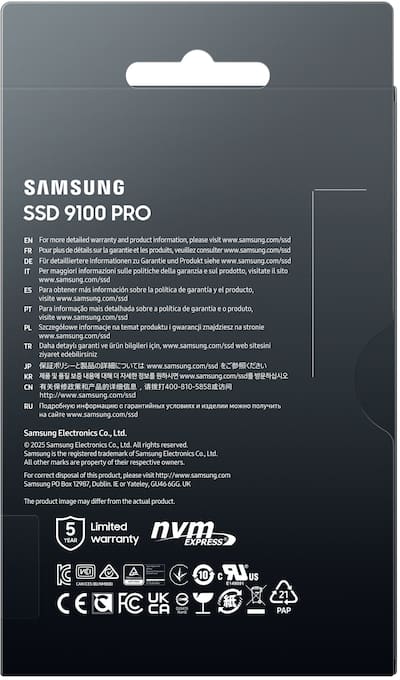 Samsung – 9100 PRO 4TB Internal SSD PCIe Gen 5x4 NVMe, Speeds Up Samsung – 9100 PRO 4TB Internal SSD PCIe Gen 5x4 NVMe, Speeds Up