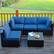 Alt View 3. Costway - 5PCS Patio Rattan Furniture Set Cushioned Sofa Chair Coffee Table - Navy.