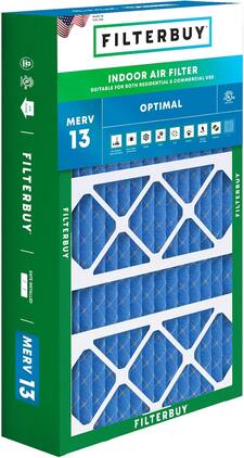 Filterbuy - 15.75x27.63x3.50 MERV 13 Smoke & Allergy Defense, Pleated HVAC AC Furnace Air Filters Replacement for AprilAire (1-Pack) - Blue