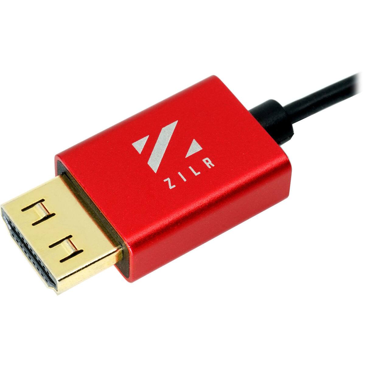 Alt View 1. ZILR - ZILR 8K Ultra Speed Hyper Thin HDMI 2.1 Cable 1M 39" Type-A- Type-A Secure Locking, 8K60, 4320p, 4K120, 2160p,.