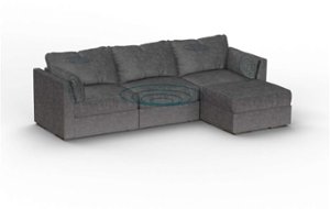 Lovesac - 4 Seats (3 Storage) + 5 Angled Standard Sactional with 6 Speaker Immersive Sound + Charge System - Charcoal Grey - Front_Zoom