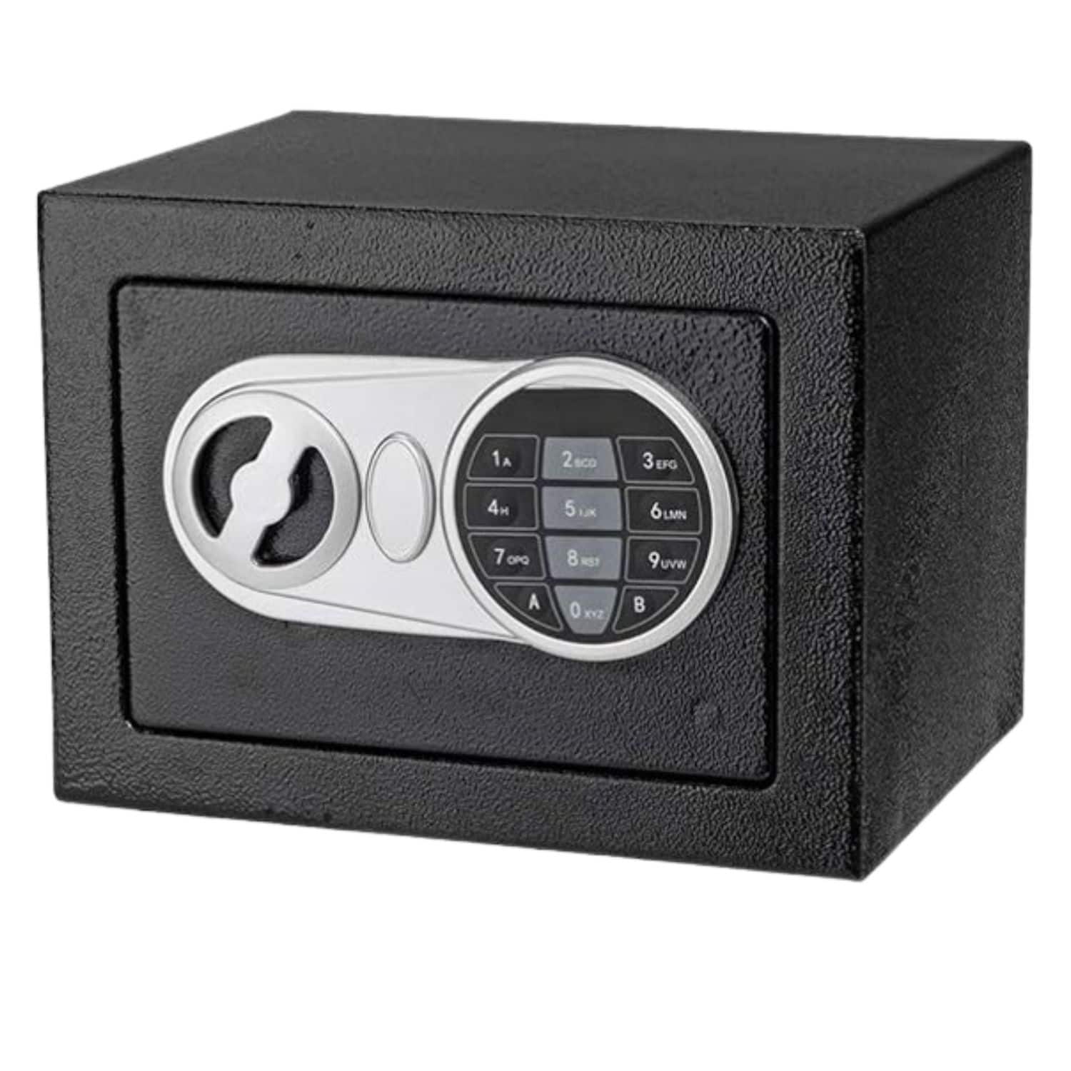 Stock Preferred - 17E Digital Electronic Safe Box with Password Keypad - Black Body with Silver Gray Keypad Panel