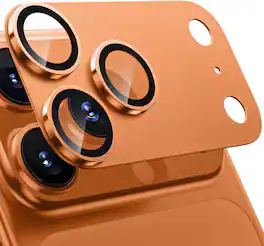 SaharaCase - iPhone 17 Pro Max Camera Protector | Strong Titanium | 2-Pack - Cosmic Orange