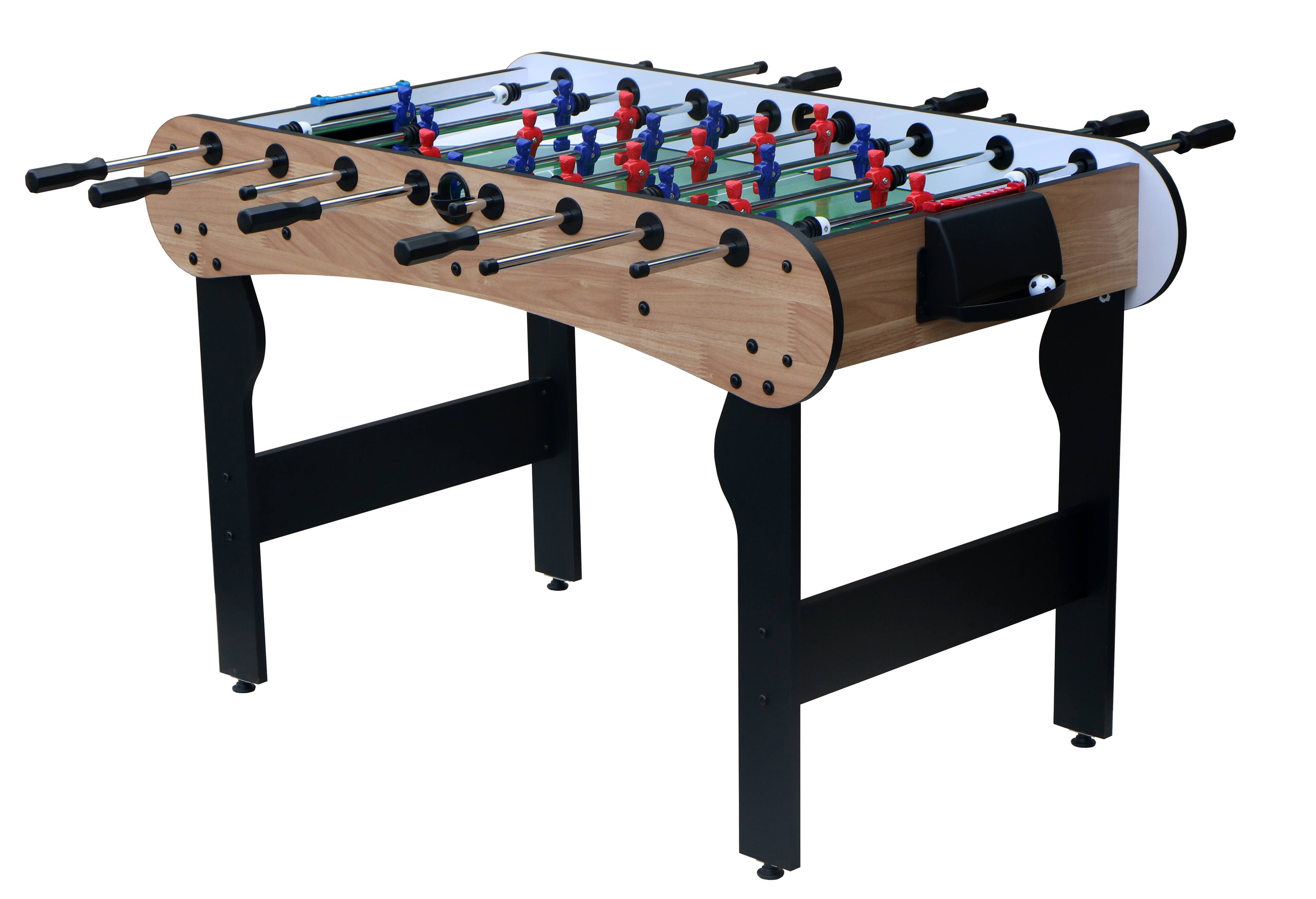 Front. ELEMENT ACE - 5Ft Foosball Table - Arcade Game Table for Family Game Rooms & Recreation - Brown+White.