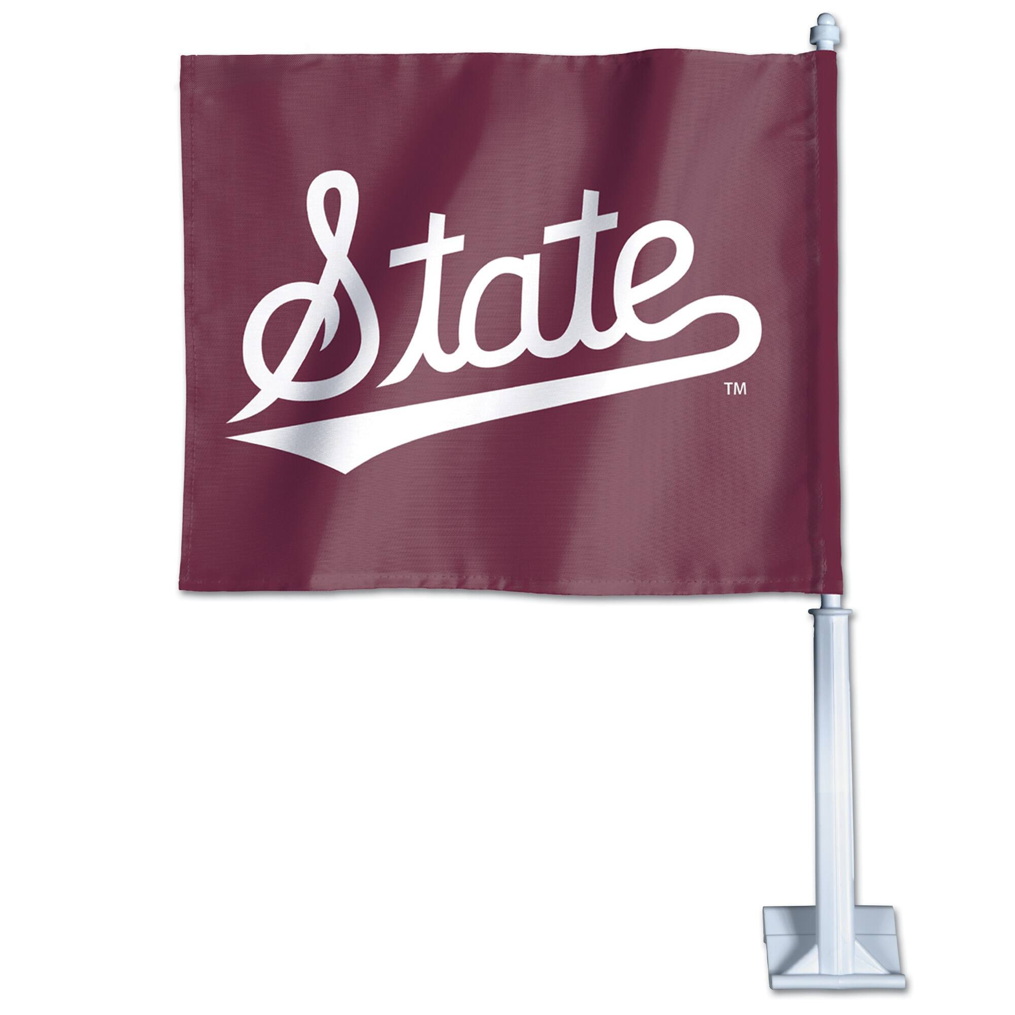 Alt View 1. WinCraft - Mississippi State Bulldogs Double-Sided Car Flag - Multicolor.