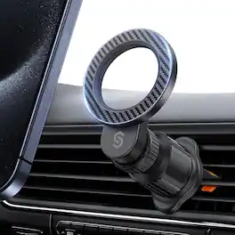 Syncwire - Magnetic Car Vent Mount for MagSafe, Ring Ventilation Design, 360° Rotatable Air Vent Phone Holder - Carbon Fiber