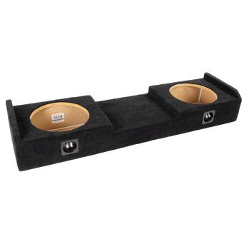 Angle. NVX - 2004-2018 Nissan Titan Crew/King Cab - Custom-Fit Empty Dual 12" Sealed Subwoofer Enclosure - Black.