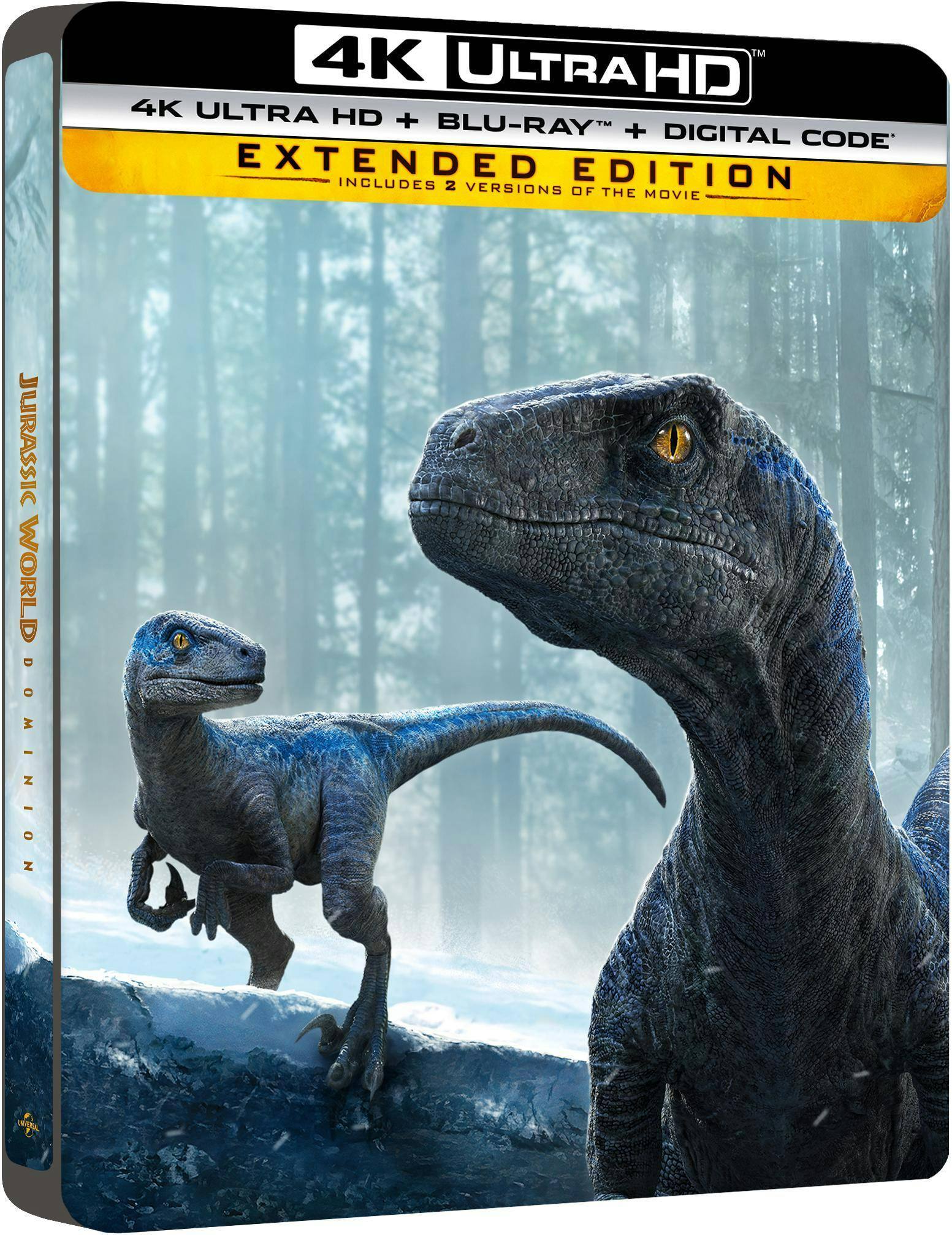 Back. Jurassic World Dominion (Steelbook)   - 4K Blu-Ray.
