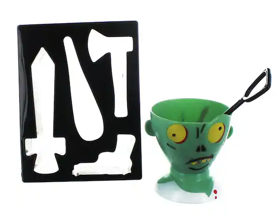 Front. Paladone - Zombie Eggpocalypse Egg Cup - Green.