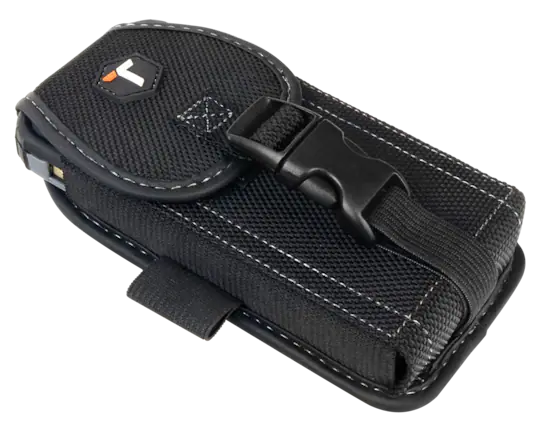Front. ToughTested - ToughTested Rugged Universal Nylon Phone Case with Dual Belt Clip System - Black.