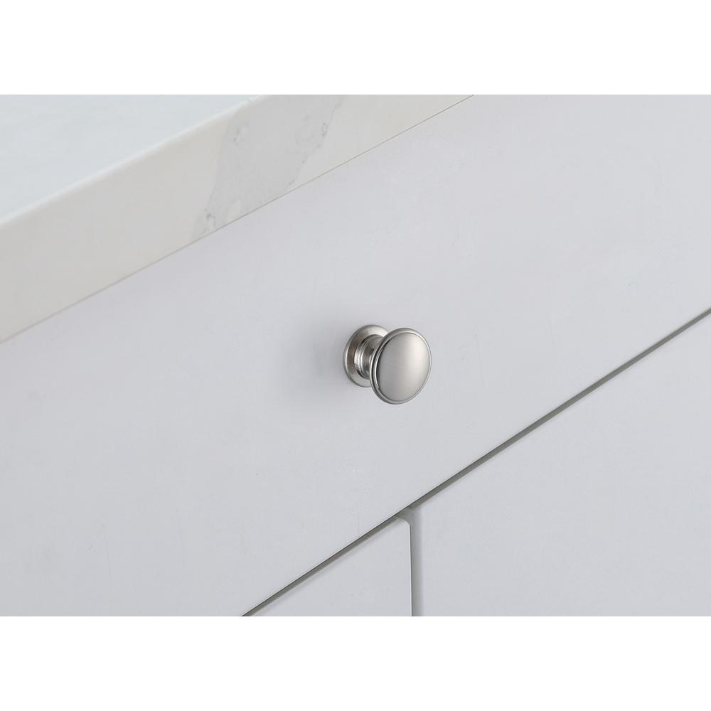 Alt View 1. Elegant Decor - Kaid 1.2" Diameter Brushed Nickel Mushroom Knob Multipack (Set of 10) - Brushed Nickel.