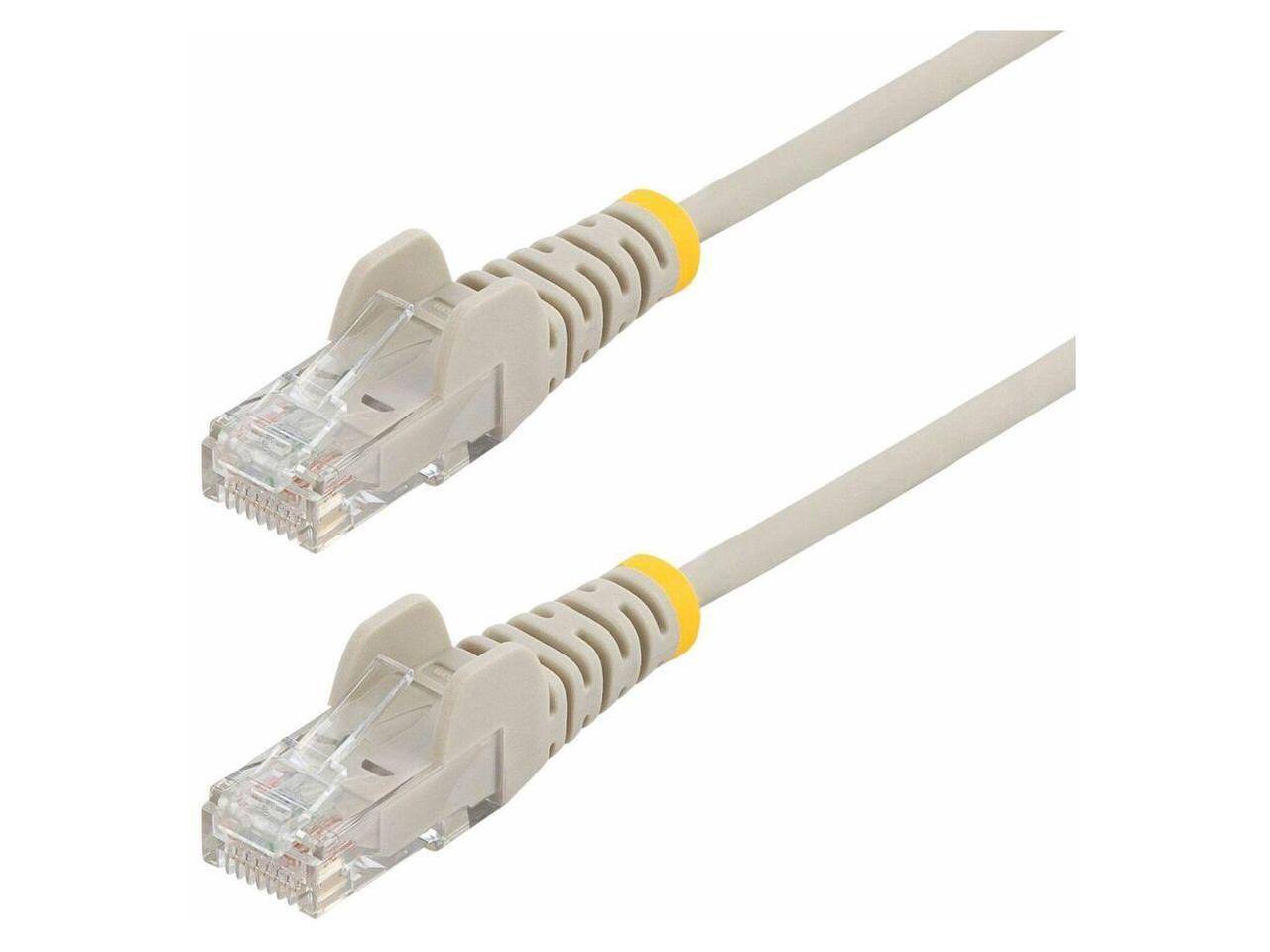 Alt View 1. StarTech.com - StarTech 15ft Gray Slim CAT6 Ethernet Cable, 100W PoE, UTP, LSZH, Fluke Tested.