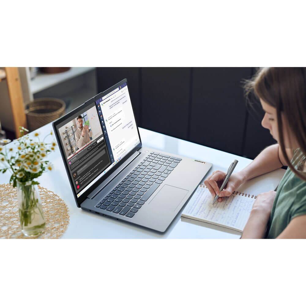 Alt View 4. Lenovo - Lenovo 15.6” IdeaPad Slim 3i - Intel Core 5 120U - 8GB RAM / 256GB SSD - Silver.