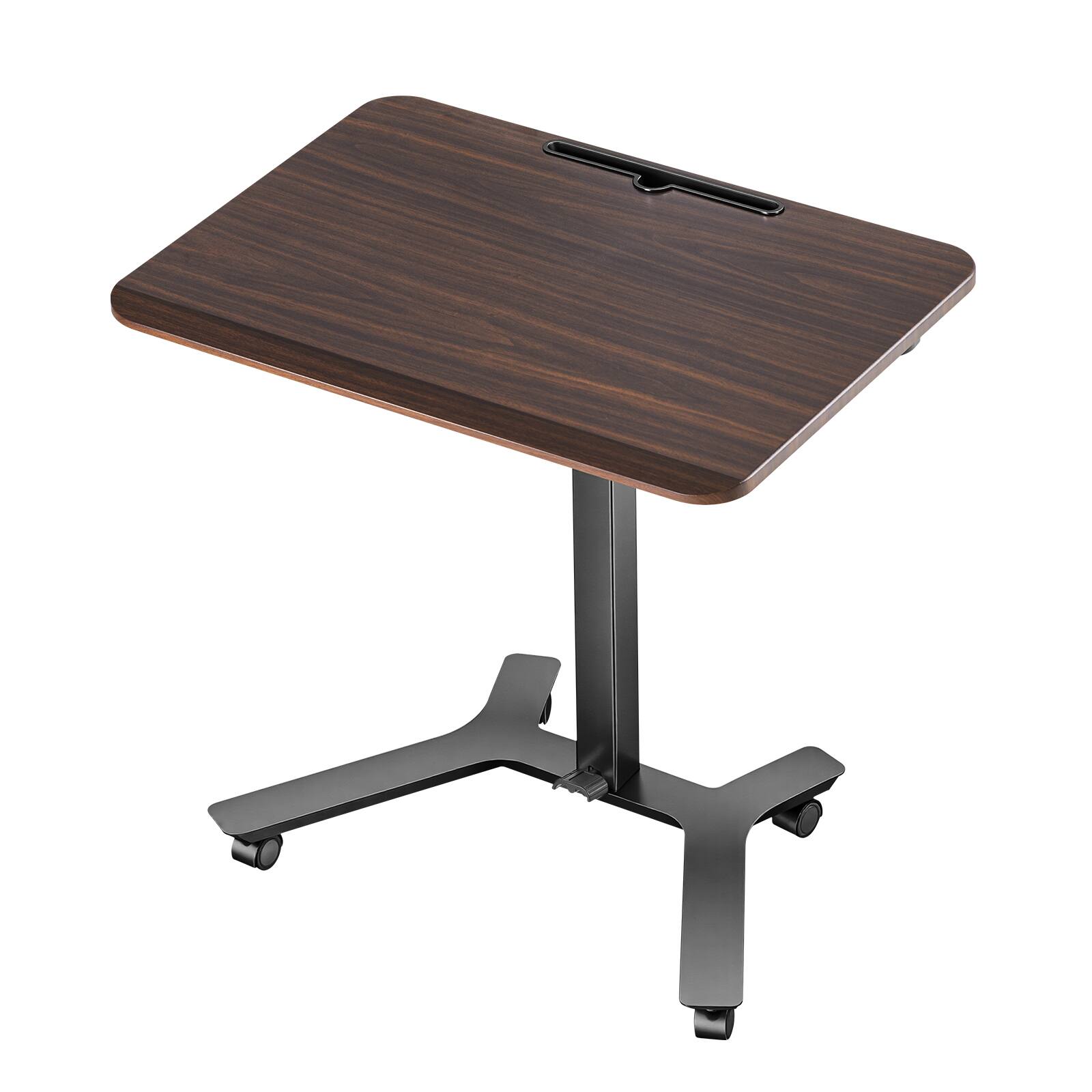 Alt View 5. VEVOR - Standing Desk, Adjustable Height Mobile Stand Up Desk w/ Casters, 28.2 x 20.5 in Small Computer Sit Stand Rolling - Brown & Black.