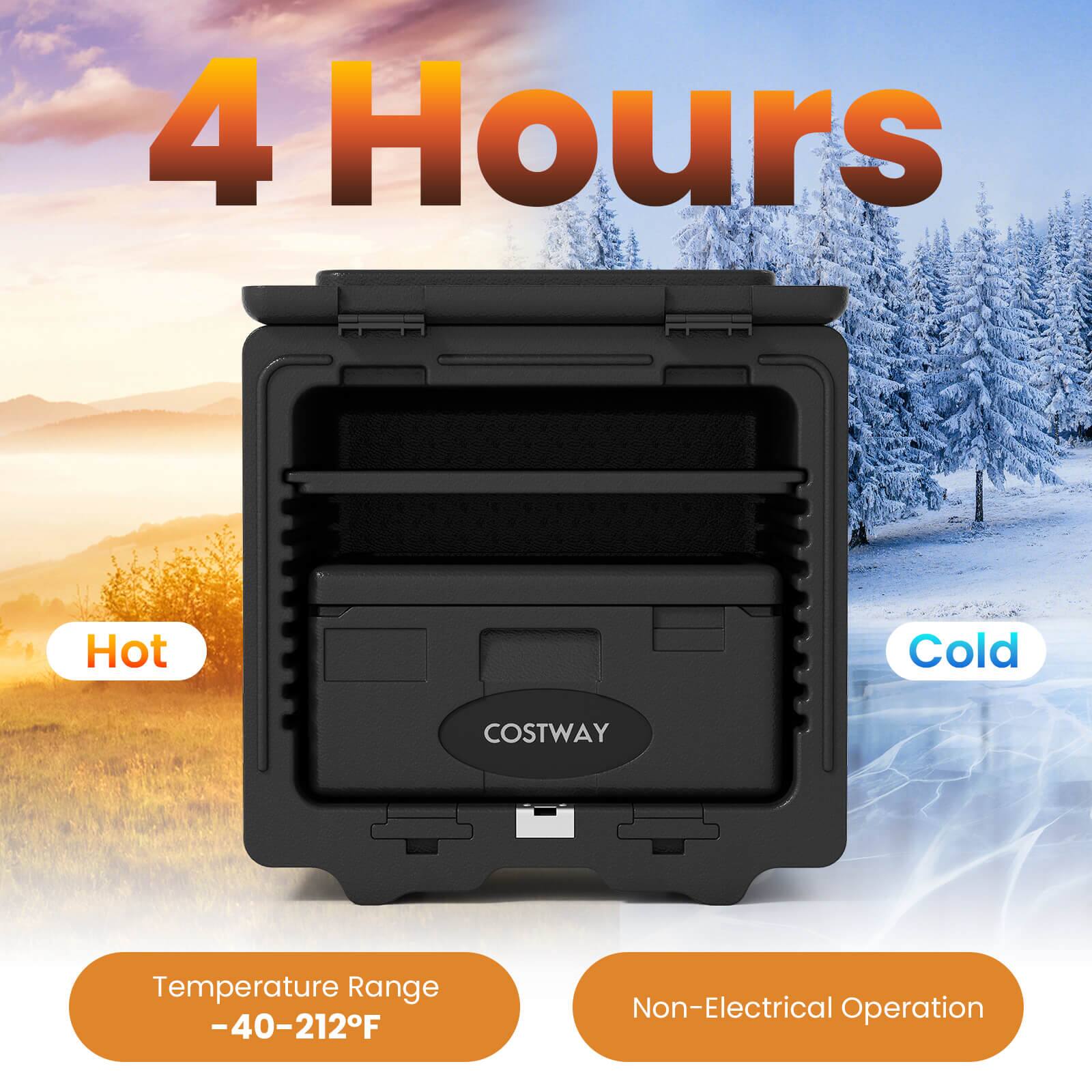 4 Hours Hot Cold  
COSTWAY  
Temperature Range -40-212°F  
Non-Electrical Operation
