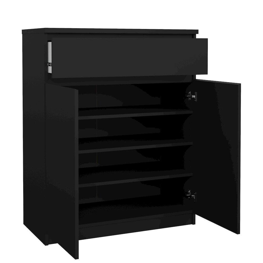 Back. Tvilum - Scottsdale 1 Drawer, 2 Door Sideboard Matte - Black.