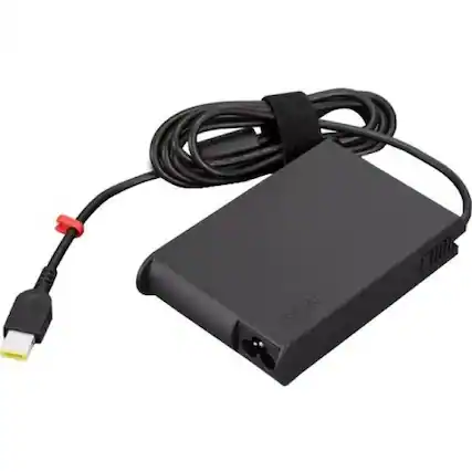 Front. Lenovo - Lenovo ThinkCentre 135W AC Adapter Gen 2 - 135 W - 120 V AC, 230 V AC Input - Black - Black.