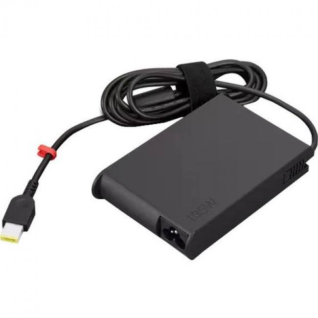 Front. Lenovo - Lenovo ThinkCentre 135W AC Adapter Gen 2 - 135 W - 120 V AC, 230 V AC Input - Black - Black.