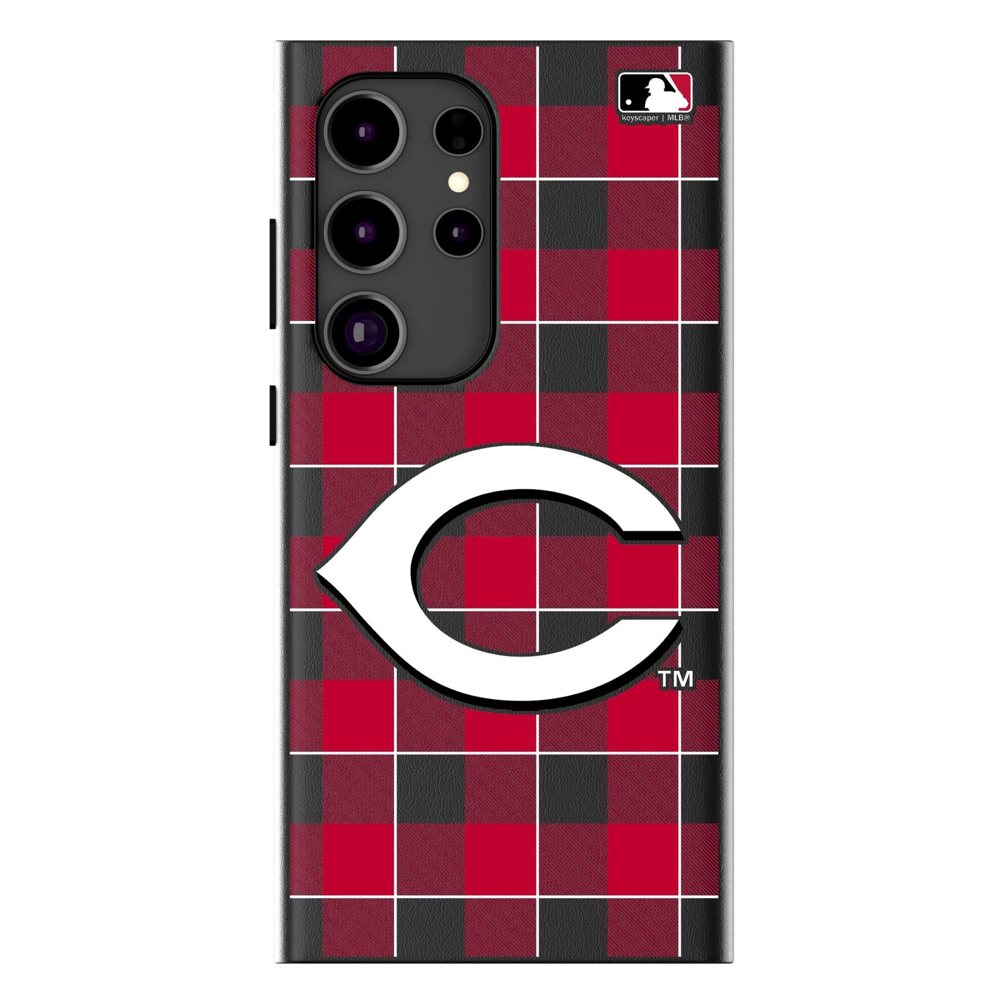 Keyscaper - MLB - Cincinnati Reds Plaid Galaxy Magnetic Bump Case - S25 - Black price history on PriceWatchPro
