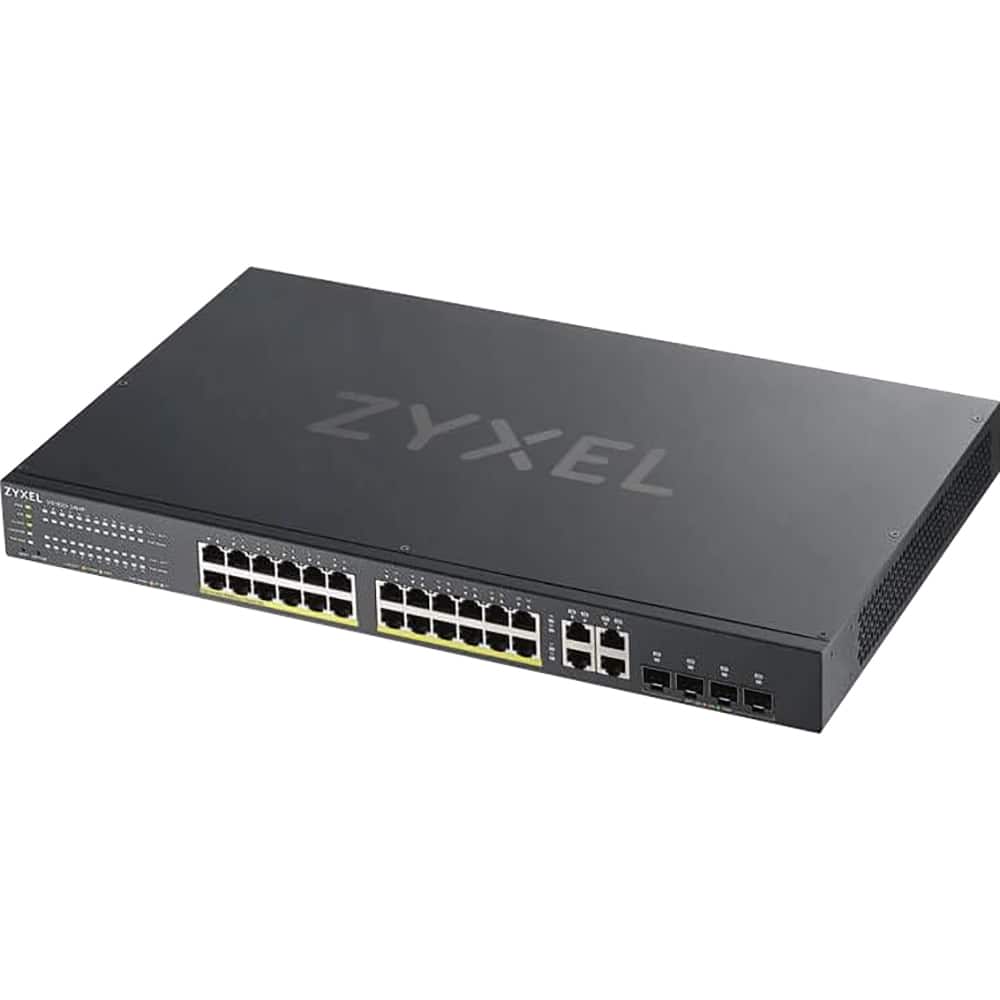 ZYXEL - 24-Port Gigabit Ethernet PoE+ Switch GS1920-24HPv2 - Black