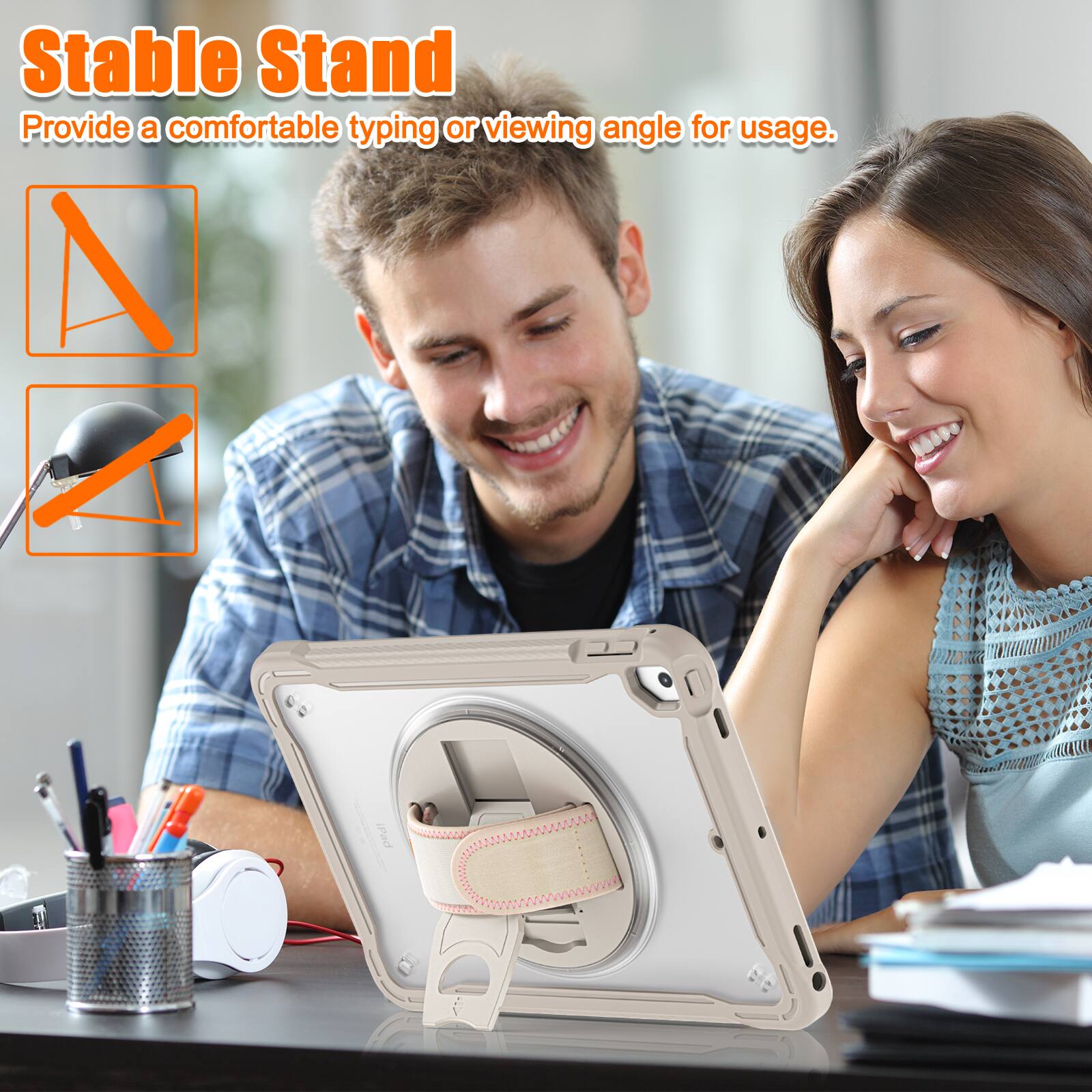 Stable Stand  
Provide a comfortable typing or viewing angle for usage.