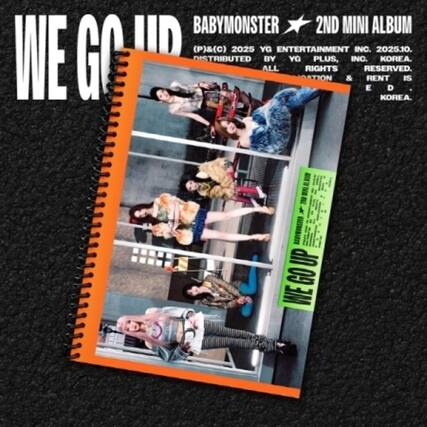 BABYMONSTER ★ 2ND MINI ALBUM
(P)&(C) 2025 YG ENTERTAINMENT INC. 2025.10.
DISTRIBUTED BY YG PLUS, INC. KOREA.
ALL RIGHTS RESERVED.
WE GO UP
(P)&(C) 2025 YG ENTERTAINMENT INC. 2025.10.
DISTRIBUTED BY YG PLUS, INC. KOREA.
ALL RIGHTS RESERVED.
WE GO UP