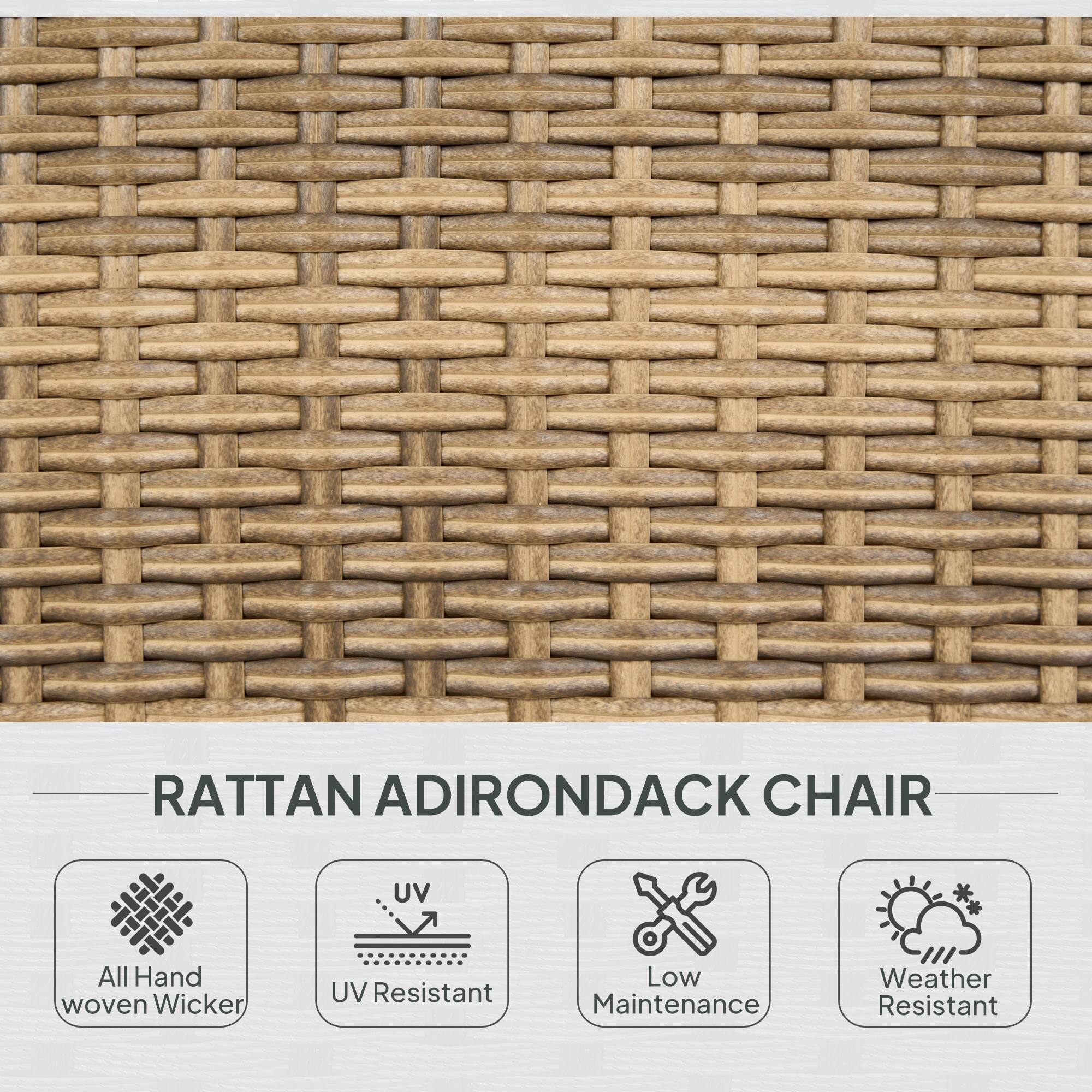 RATTAN ADIRONDACK CHAIR

- All Hand Woven Wicker
- UV Resistant
- Low Maintenance
- Weather Resistant