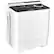 Front. Costway - 26 lb. Portable Semi-Automatic Washing Machine with Built-in Drain Pump - Grey and White.