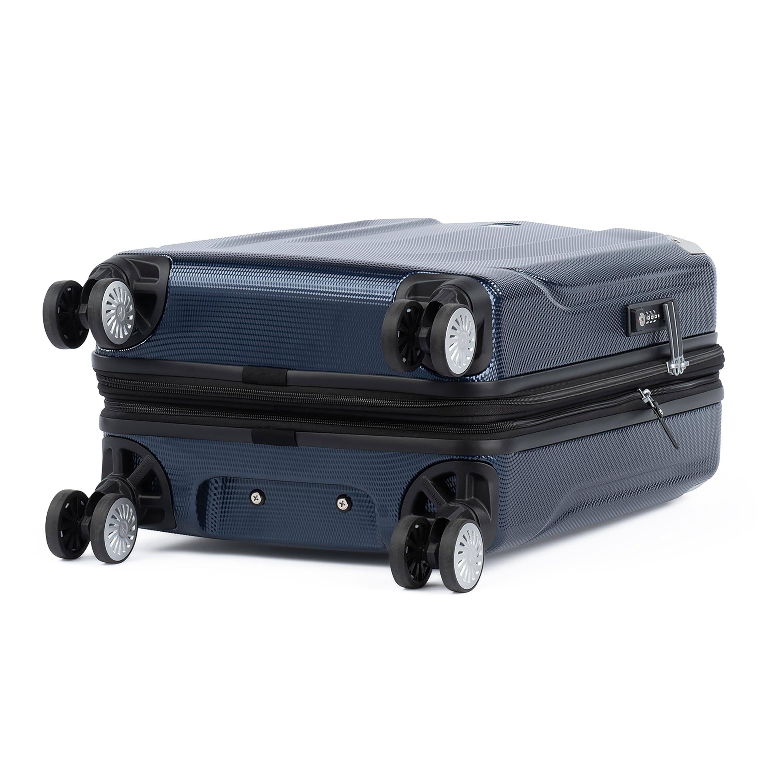 Back. Travelpro - Travelpro Pathways 3 Hardside Expandable Luggage, 8 Spinner Wheels, Lightweight Hard Shell Suitcase - Royal Blue.