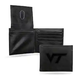 Rico Industries - Virginia Tech Hokies Laser Engraved Black Billfold Wallet - Multi