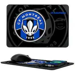 Keyscaper - CF Montreal Mono Tilt Wireless Charger & Mouse Pad - Multicolor