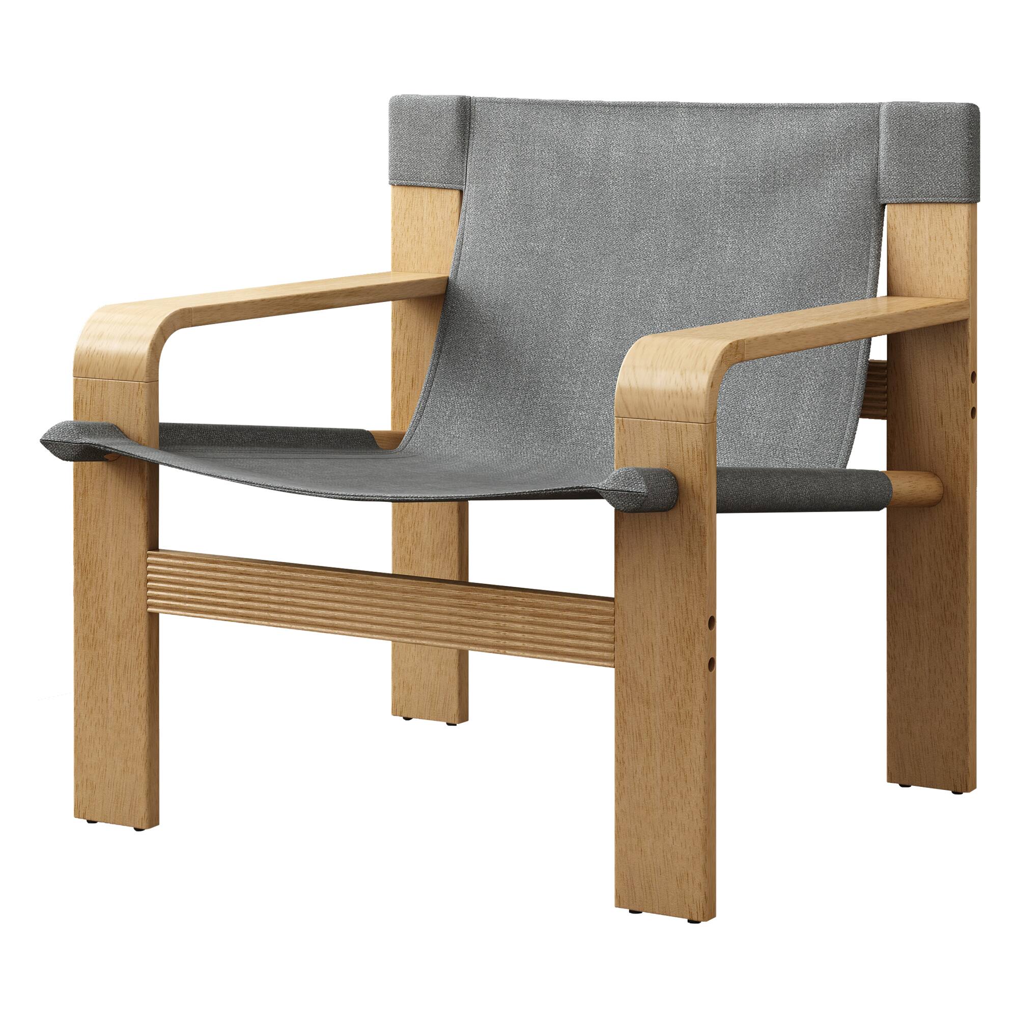 Front. Ecooso - Detachable and Washable Oak Accent Chair Wide Armrest Mid-Century Lounge Chair Linen Fabric Armchair & Solid Wood Frame - DARK GREY.