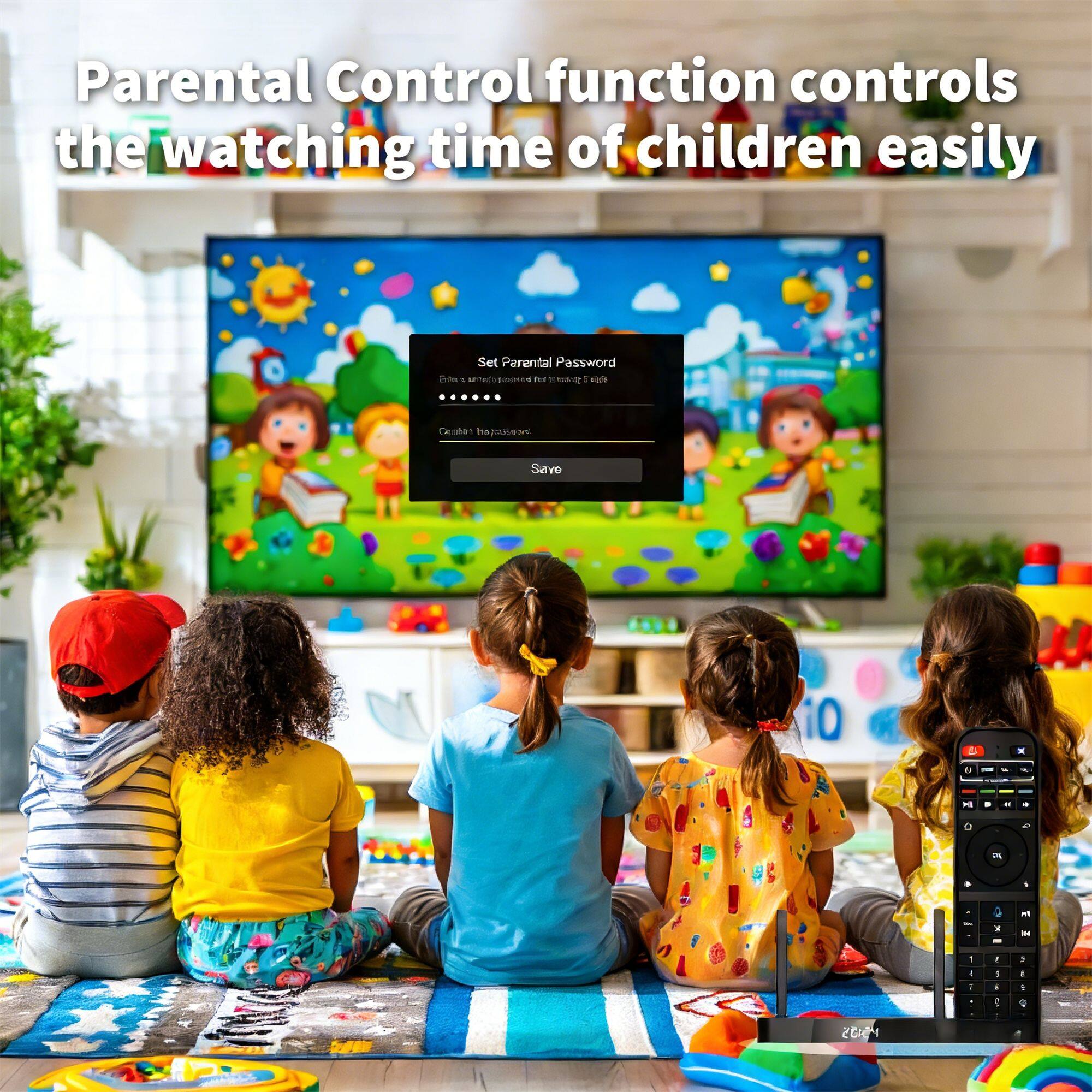 Parental Control function controls the watching time of children easily

Set Parental Password

Pde 1 ITAES - Tr

Save