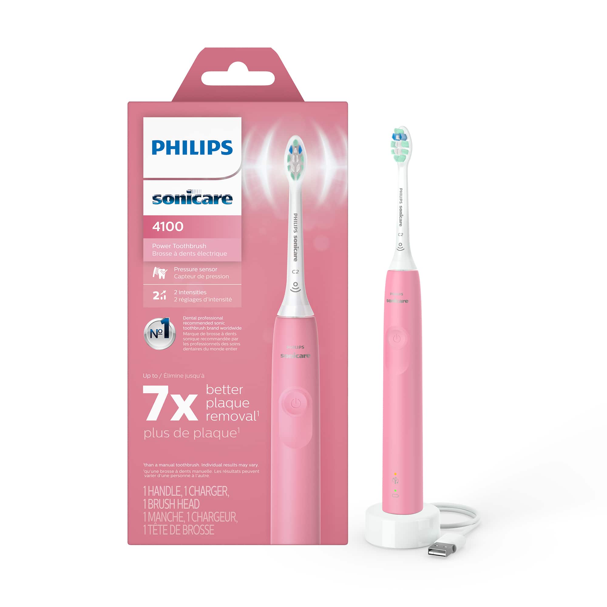 Philips Sonicare - 4100 Power Toothbrush - Deep Pink - Angle_Zoom