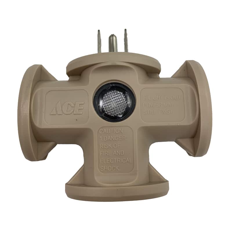 ProjeX - Grounded 3 outlets Triple Tap Adapter 1 pk