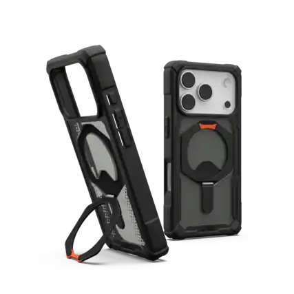 Front. UAG - Plasma XTE Series Case with Magsafe for Apple iPhone 17 Pro - Black/Orange.