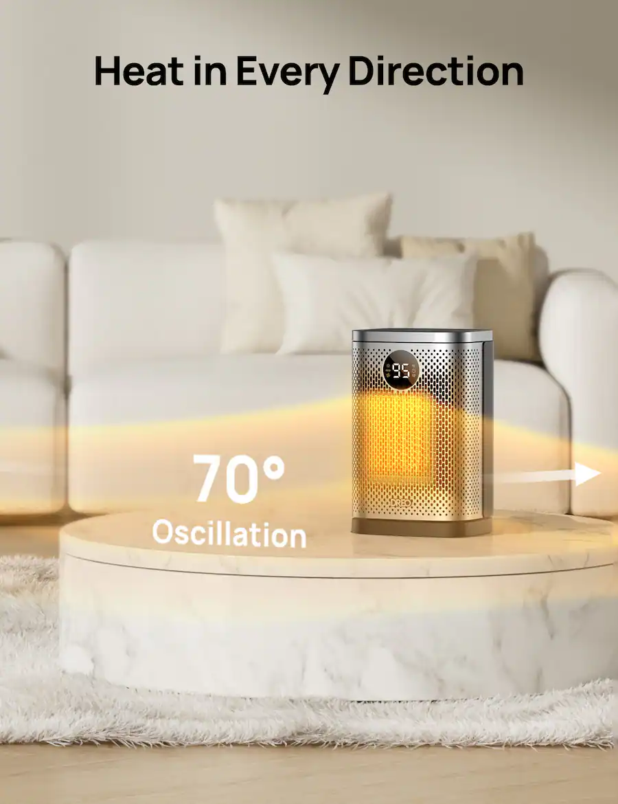 Heat in Every Direction
70° Oscillation