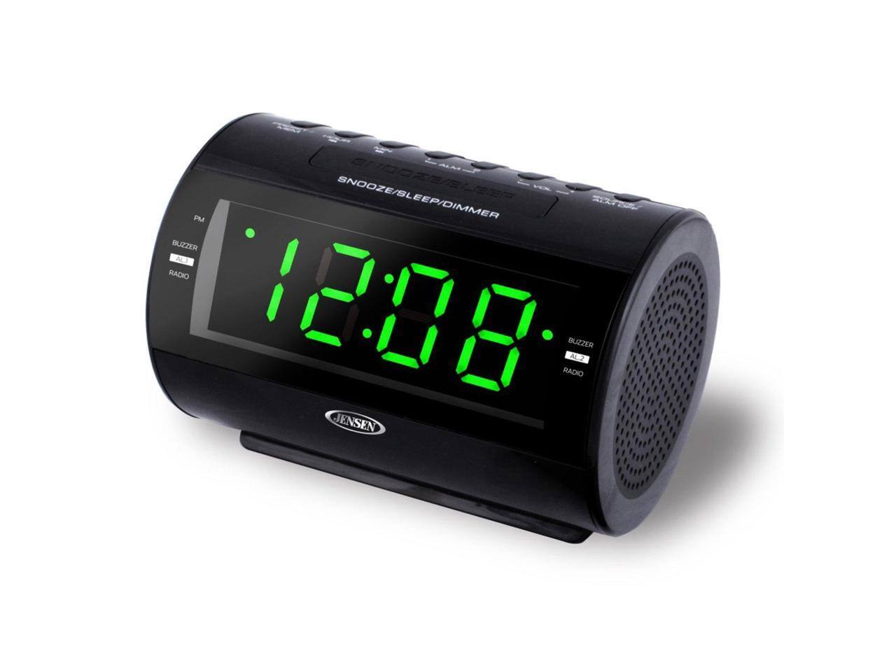 PM SNOOZE/SLEEP/DIMMER BUZZER AL.2 JENSEN RADIO 12:08 RADIO BUZZER AL.2 JENSEN