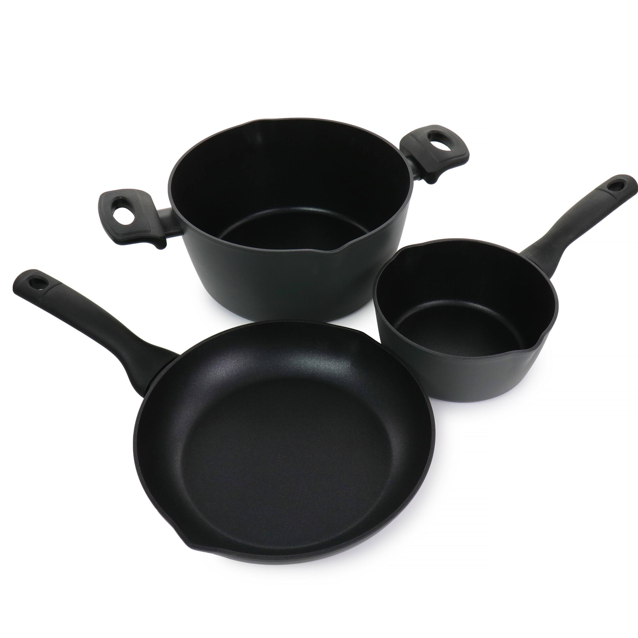 Alt View 1. Oster - Oster Kingsway 5 Piece Aluminum Nonstick Cookware Set in Black - Black.